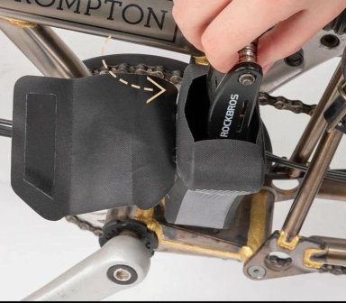 BOLSA IMPERMEABLE ROCKBROS BICICLETA PLEGABLE BROMPTON NEGRO - 3