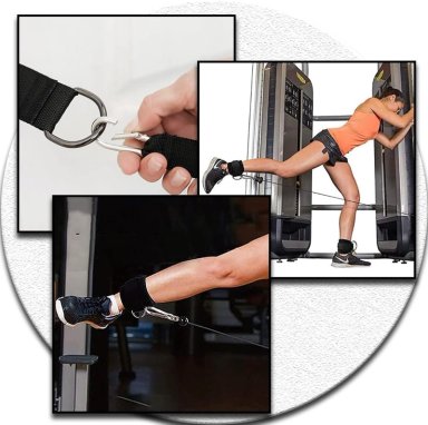 CORREAS STRAP TOBILLO MUÑECA VELCRO REFORZADO GYM POLEAS - 2