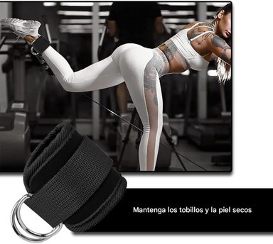 CORREAS STRAP TOBILLO MUÑECA VELCRO REFORZADO GYM POLEAS - 7