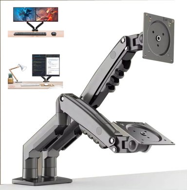 BRAZO SOPORTE DOBLE MONITOR NB F160 17-27'' GAS ERGONOMICO - 1