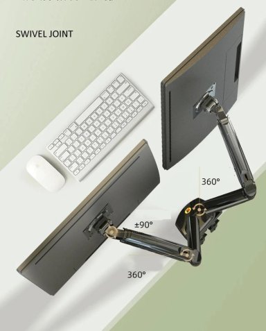 BRAZO SOPORTE DOBLE MONITOR NB F160 17-27'' GAS ERGONOMICO - 2