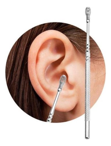 SET IMPLEMENTOS LIMPIEZA OIDOS CERUMEN ACERO INOXIDABLE - 2