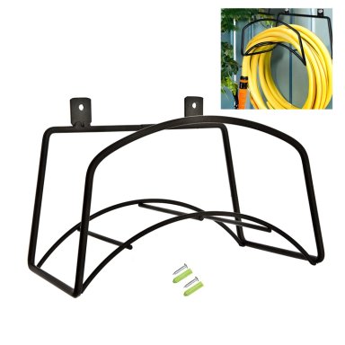 SOPORTE PORTAMANGUERA PARED METALICO ORGANIZADOR JARDIN - 1