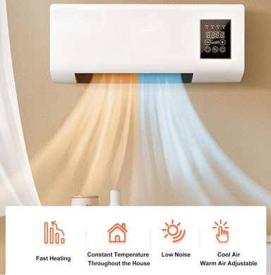 CALEFACTOR NEWVANA 2000 W AIRE CALIENTE AMBIENTE PORTATIL - 3