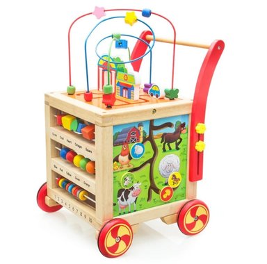 CORREPASILLOS ANDADOR DE MADERA NEWVANA DIDACTICO PARA BEBES - 1