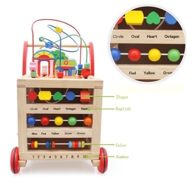 CORREPASILLOS ANDADOR DE MADERA NEWVANA DIDACTICO PARA BEBES - 4