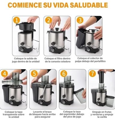 EXTRACTOR EXPRIMIDOR  ELECTRICO DE JUGO MARCA RAF - 5