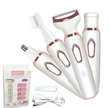 DEPILADORA NEWVANA 4 EN 1 BIKINI CEJAS ROSTRO PIERNAS Y NARIZ RECARGABLE USB - 1