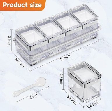 CAJA ORGANIZADOR DE CONDIMENTOS 4 COMPARTIMIENTOS - 2