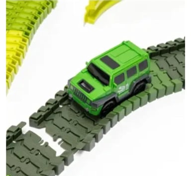 PISTA DE CARRERAS DE AUTOS DISEÑOS DINOSAURIOS - 2