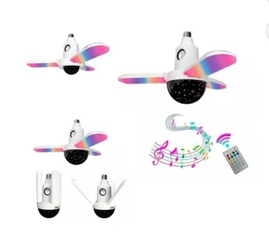 AMPOLLETA LED RGB CON PROYECTOR Y MUSICA BLUETOOTH CON CONTROL - 2