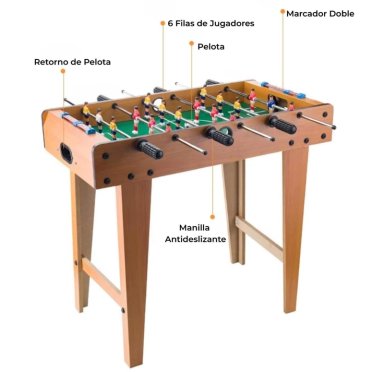TACA TACA MESA DE FUTBOLITO CON PATAS JUEGO FAMILIAR ADULTOS Y NIÑOS - 3