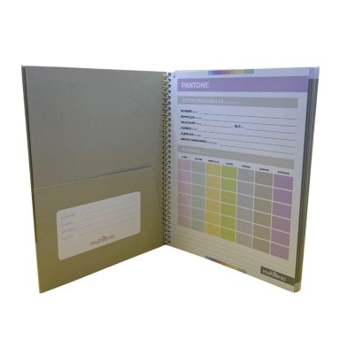 CUADERNO MEDIO OFICIO 150 HOJAS CUADRICULADAS 5MM NATURE COLOR PANTONE - 3