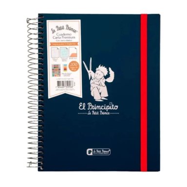 CUADERNO PREMIUM 200 HOJAS CUADRICULADAS 7MM TEXTURIZADO EL PRINCIPITO MULTIVERSO - 1