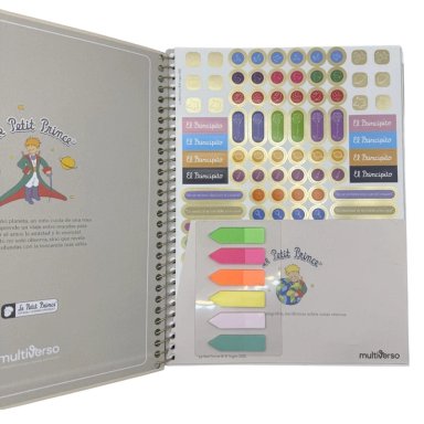 CUADERNO PREMIUM 200 HOJAS CUADRICULADAS 7MM TEXTURIZADO EL PRINCIPITO MULTIVERSO - 3