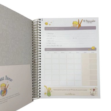 CUADERNO PREMIUM 200 HOJAS CUADRICULADAS 7MM TEXTURIZADO EL PRINCIPITO MULTIVERSO - 4
