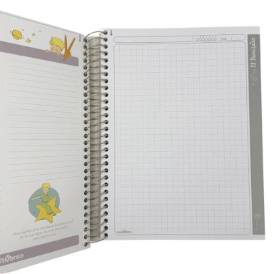 CUADERNO PREMIUM 200 HOJAS CUADRICULADAS 7MM TEXTURIZADO EL PRINCIPITO MULTIVERSO - 5