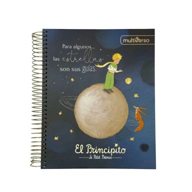 CUADERNO MEDIO OFICIO 150 HOJAS CUADRICULADAS 5MM EL PRINCIPITO MULTIVERSO - 1