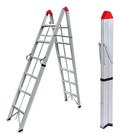 ESCALERA MAGICA PLEGABLE TIJERA 6 NIVELES FOLD A STEP 2.2MTS - 1