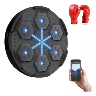 MAQUINA BOXEO ARTES MARCIALES PAD HEXAGONAL CON GUANTES - 1