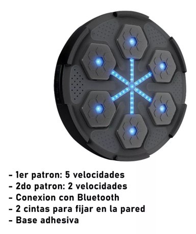 MAQUINA BOXEO ARTES MARCIALES PAD HEXAGONAL CON GUANTES - 4