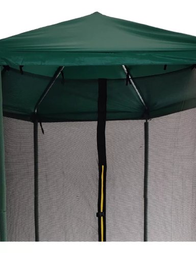 CAMA ELÁSTICA KIDSCOOL HI8FT-3W6P CON TECHO 8 PIES VERDE - 5