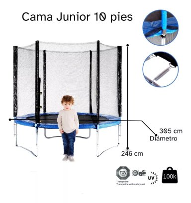 CAMA ELÁSTICA KIDSCOOL BD-MO-10-4 10 PIES JUNIOR - 2