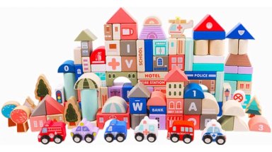 JUEGO DIDACTICO KIDSCOOL NEGRO CITY 115 PCS - W13A200 - 2