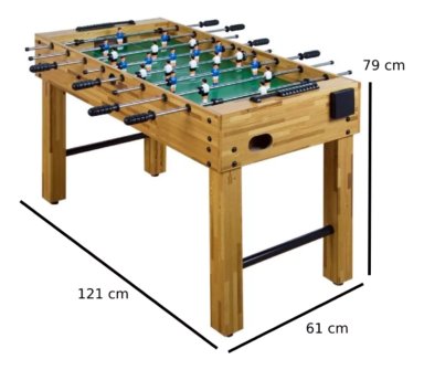 TACA TACA KIDSCOOL TS-4890-WOOD 11 JUGADORES FUTBOL COLOR NATURAL - 3
