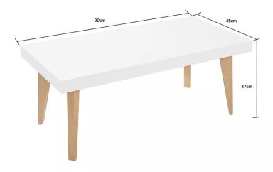 MESA DE CENTRO RECTANGULAR NORDIC 900 - BE DESIGN - FK-511GLT-M - 2