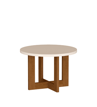 MESA CENTRO BE DESIGN REDONDA PERLA CARAMELO - 2