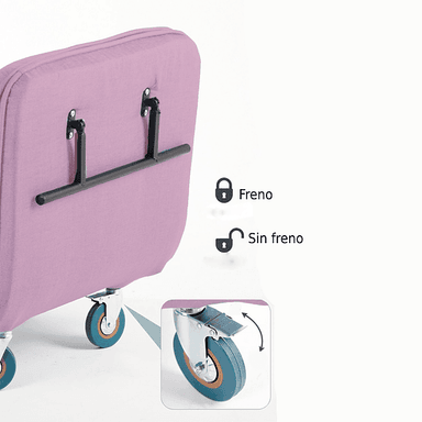SOFA MINI CAMA INFANTIL 80CM ROSADO - 2