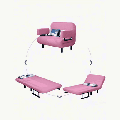 SOFA MINI CAMA INFANTIL 80CM ROSADO - 4