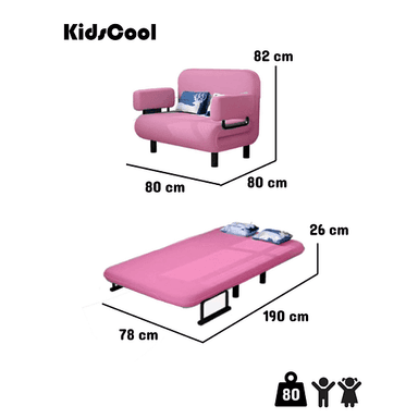 SOFA MINI CAMA INFANTIL 80CM ROSADO - 7