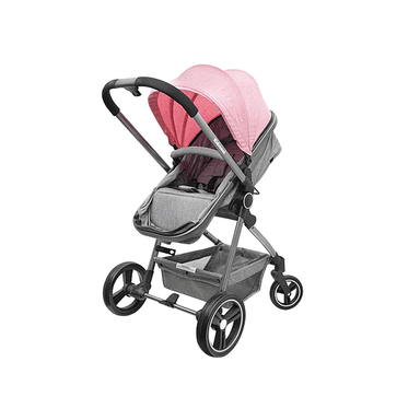 COCHE CUNA KIDSCOOL CITY COMPACT ROSADO - 1