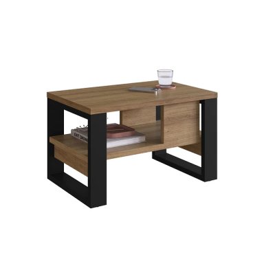 MESA DE CENTRO MIEL CON PATAS NEGRAS EMOVELL - 1