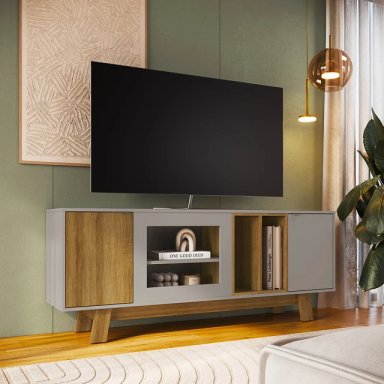 RACK PARA TV 65' GRIS/ MIEL - 3