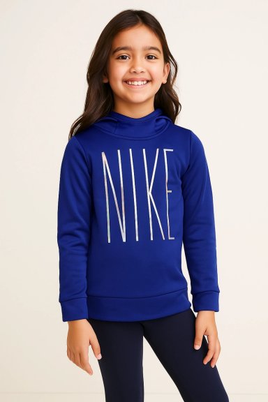 POLERÓN MANGA LARGA NIÑA NIKE MORADO THERMA - 1