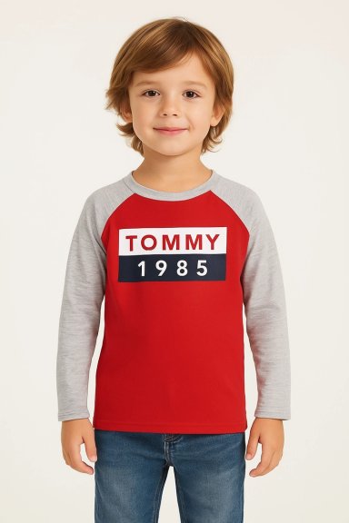 POLERA NIÑO TOMMY HILFIGER ROJO - 1