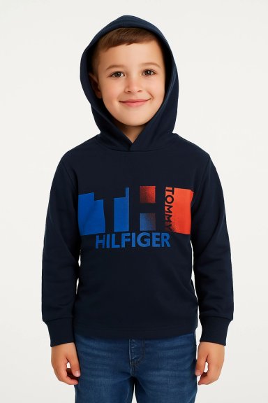 POLERÓN ALGODÓN NIÑO TOMMY HILFIGER AZUL MARINO - 1