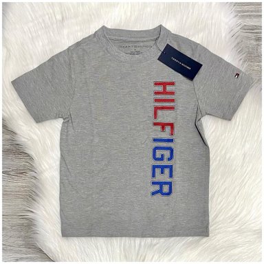 POLERA MANGA CORTA ALGODÓN NIÑO TOMMY HILFIGER GRIS - 2