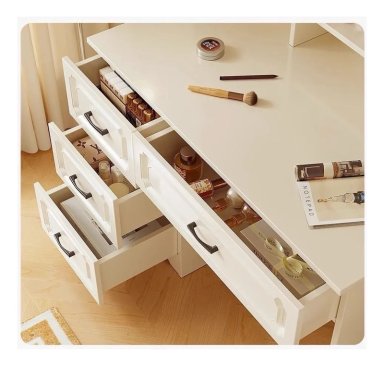 TOCADOR CON ESPEJO 80X40X137CM 4 CAJONES - 2