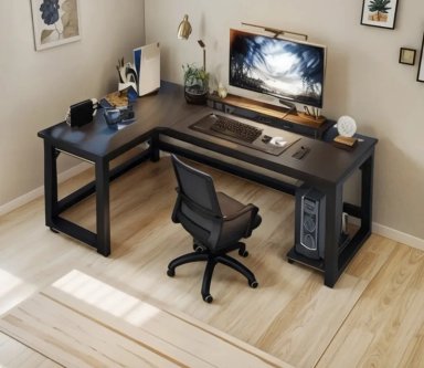 ESCRITORIO MESA GAMER NEGRO 120X60X75CM - 1