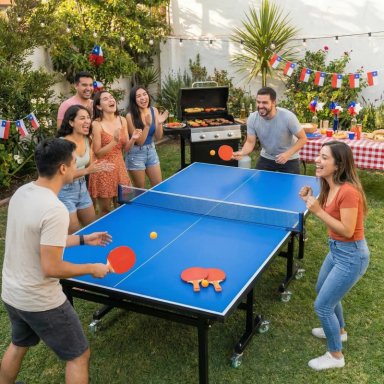 MESA DE PING PONG PLEGABLE PROFESIONAL - 7
