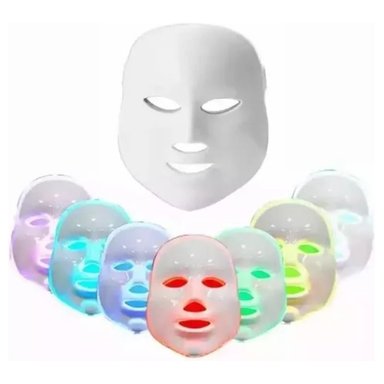 MÁSCARA DE TERAPIA DE LUZ FACIAL LED 7 COLORES FOTOTERAPIA - 1
