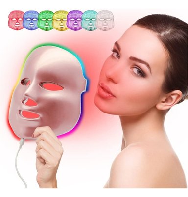 MÁSCARA DE TERAPIA DE LUZ FACIAL LED 7 COLORES FOTOTERAPIA - 3