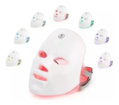 MÁSCARA DE TERAPIA DE LUZ FACIAL LED 7 COLORES FOTOTERAPIA - 4