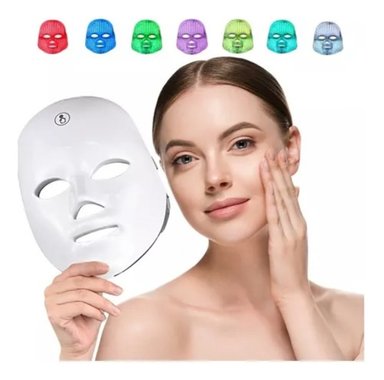MÁSCARA DE TERAPIA DE LUZ FACIAL LED 7 COLORES FOTOTERAPIA - 6