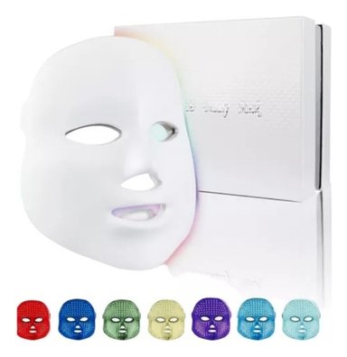MÁSCARA DE TERAPIA DE LUZ FACIAL LED 7 COLORES FOTOTERAPIA - 7