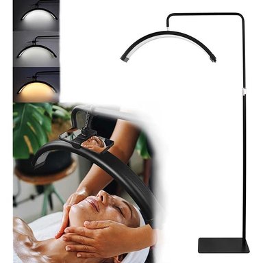 LAMPARA LED MEDIA LUNA ESTÉTICA PARA PESTAÑAS CEJAS CUTIS NEGRO - 5